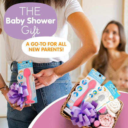Baby Bum Brush - BPA-Free Diaper Cream Spatula with Suction Cup Base, Soft & Flexible Silicone, Wipe-Clean, Mom-Invented Diaper Bag Essentials