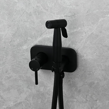 Tecmolog Stainless Steel Bathroom Bidet Sprayer Set Concealed Bidet Sprayer for Toilet Hot and Cold Handheld Cloth Diaper Sprayer Kit