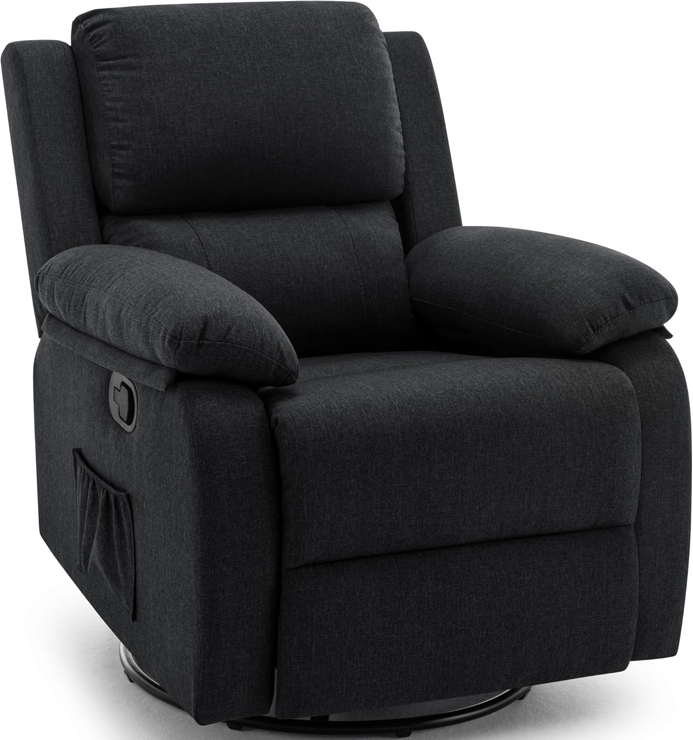 Korser Recliner Chair, 360 Swivel Rocker Chair for Adults, Small Rocking Recliner for Small Spaces, Upholstered Fabric Glider Recliner Nursery
