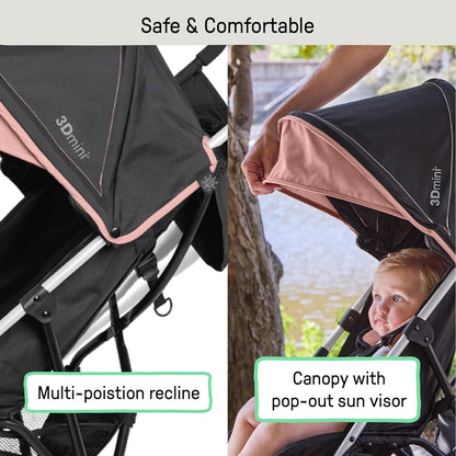 Ingenuity 3D Mini Stroller Rain Cover, Baby Weather Shield for Rain, Wind & Snow, Fits 3D Mini Strollers, Vented Airflow, Clear Visibility, Easy Install & Storage – Clear
