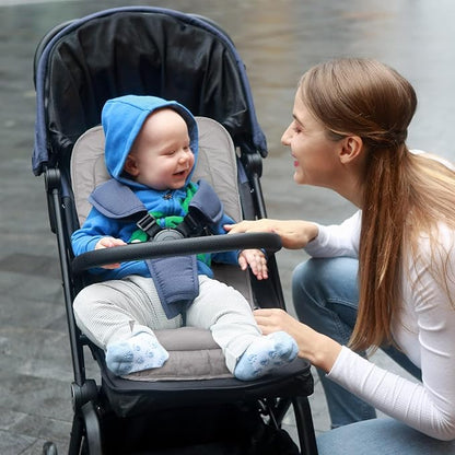 Baby Stroller Cushion,Infant Car Seat Insert-Reversible Universal Breathable and Soft Newborn seat Liner for Stroller,100% Cotton Seat Pad Liner for Newborns-34x78cm,1 Pack（Grey）
