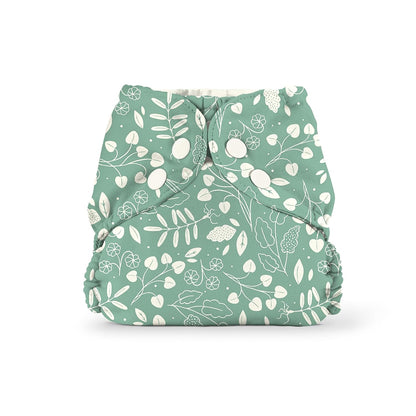 Esembly Cloth Diaper Cover - Reusable Swim Diaper, Waterproof, Breathable - Adjustable Outer Layer Over Absorbent Inner for Blowout Protection - Sea Glass, Size 2 (18-35lbs)