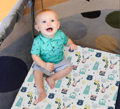 100% Organic Cotton Fitted Sheets for Graco Pack n Play, Babyletto, Pamo Babe, Hiccapop, Dream on Me, Evenflo, Baby Trend, Hygge Hush Portable/Mini Crib/Playards, Beka Bedside Bassinet 2 Pk