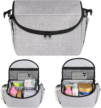 Accmor Universal Stroller Organizer - Large Capacity Stroller Bag with Shoulder Strap - Accessories for Uppababy, Nuna, Doona, Britax