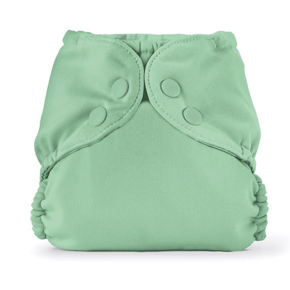 Esembly Cloth Diaper Cover - Reusable Swim Diaper, Waterproof, Breathable - Adjustable Outer Layer Over Absorbent Inner for Blowout Protection - Sea Glass, Size 2 (18-35lbs)