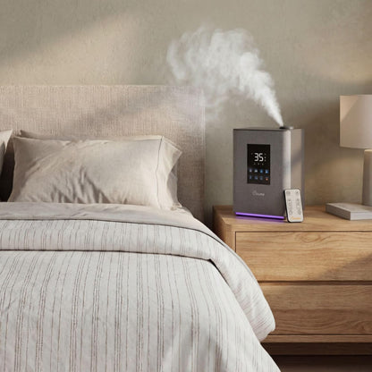 Crane 0.7 Gallon Top Fill Cool Mist Humidifier and Aroma Diffuser, with Color-Changing Night Light and Aroma Diffuser Function, Humidifier For Bedroom, Office or Nursery