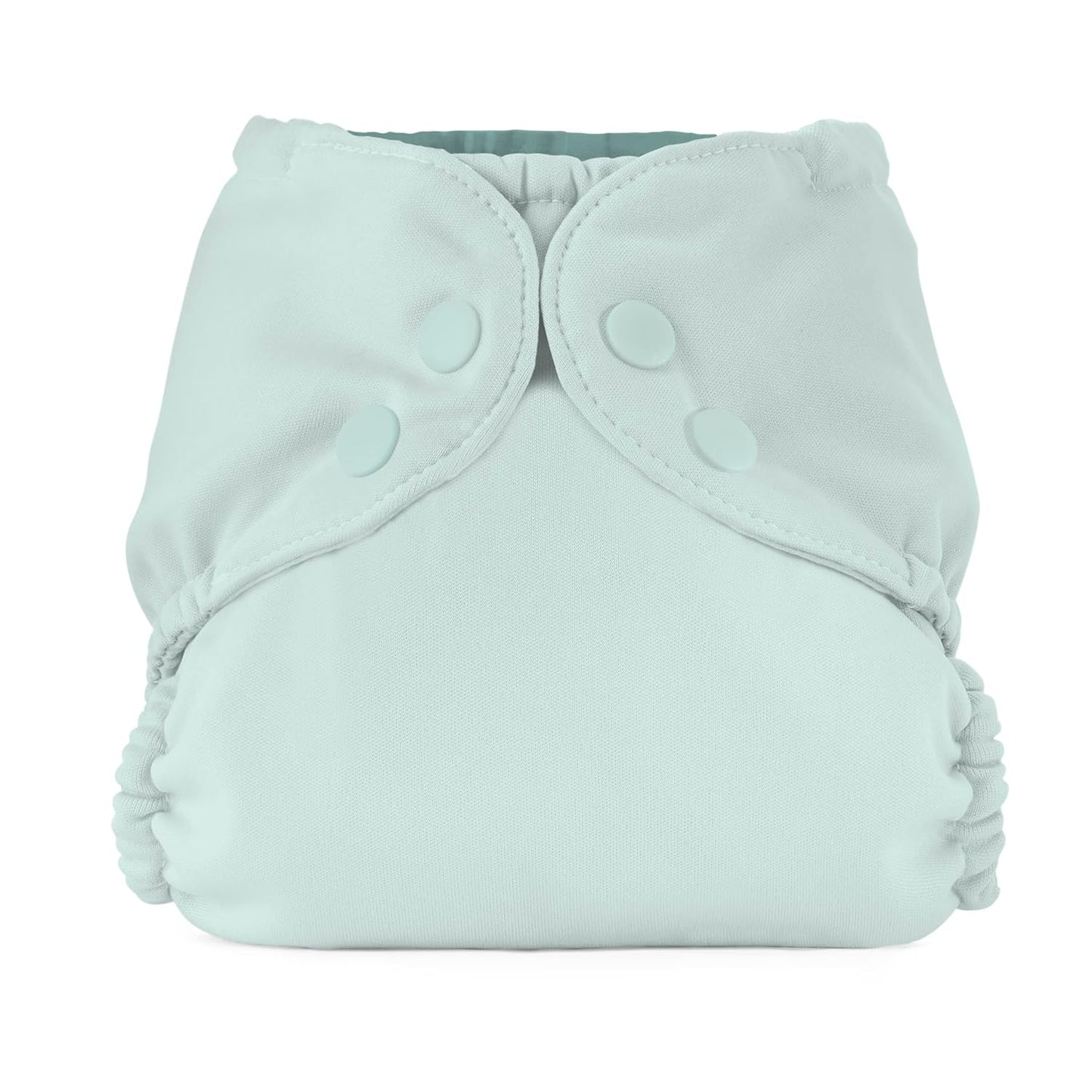 Esembly Cloth Diaper Cover - Reusable Swim Diaper, Waterproof, Breathable - Adjustable Outer Layer Over Absorbent Inner for Blowout Protection - Sea Glass, Size 2 (18-35lbs)