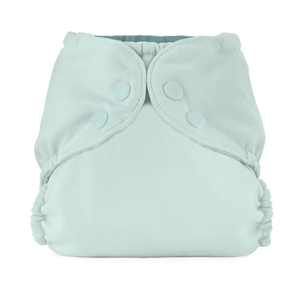Esembly Cloth Diaper Cover - Reusable Swim Diaper, Waterproof, Breathable - Adjustable Outer Layer Over Absorbent Inner for Blowout Protection - Sea Glass, Size 2 (18-35lbs)