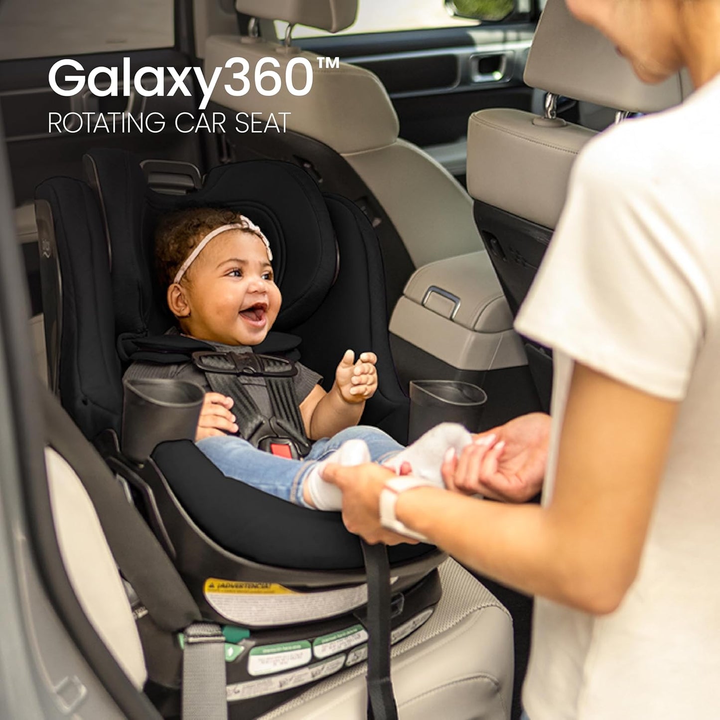Britax Galaxy360 Slim Rotating Convertible Car Seat with SwivelSmooth Steel Ring – Teak