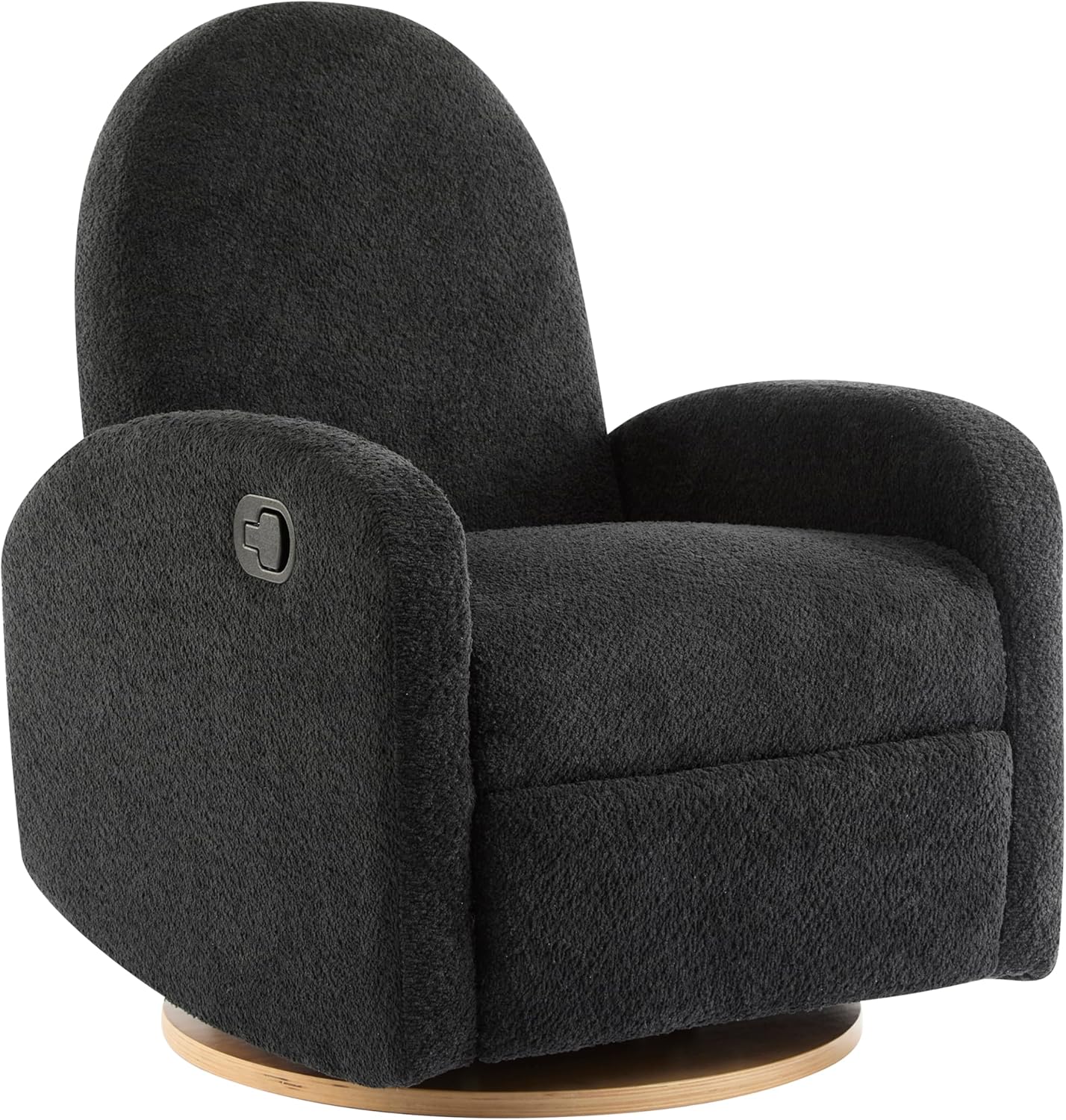 Merax Boucle 360 Swivel & Glider Recliner Chair, Soft Bedroom Sofa Chair with with Thicker Seat Cushion, Modern Home Theater Seating for Living Room Almond