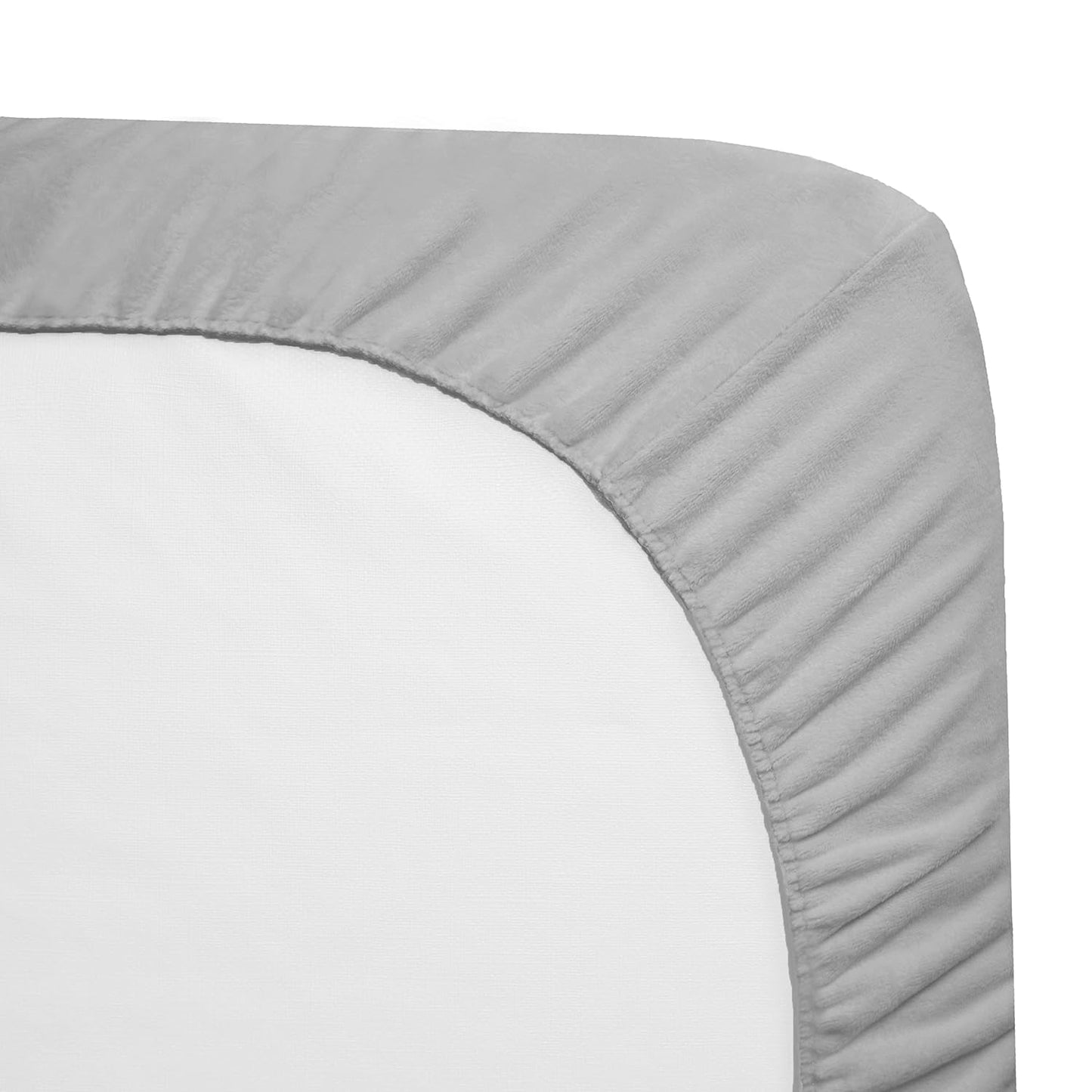 American Baby Company Heavenly Soft Chenille Fitted Pack N Play Playard Sheet 27" x 39", Warm and Cozy Chenille Pack and Play Sheet, White, for Boys and Girls, Fits Most Mini Crib Mattresses