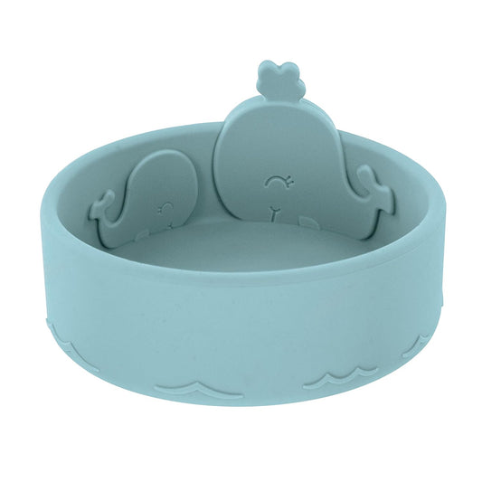Nuby Animal Friend Silicone Round Bowl - Toddler Bowl - 6+ Months - Pink Whale Bowl