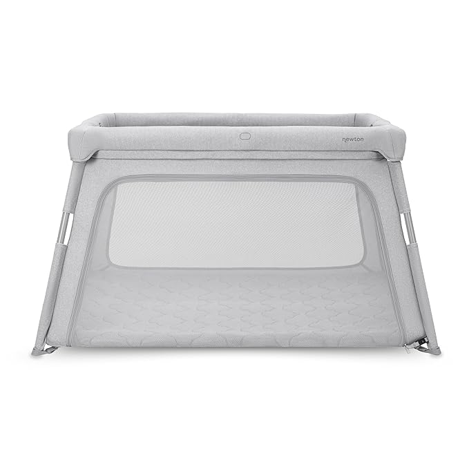 Newton Baby Deluxe Travel Crib & Play Yard | Largest in Class, Breathable, Washable Mattress, Foldable Playpen for Toddlers, Travel Bag, Grey