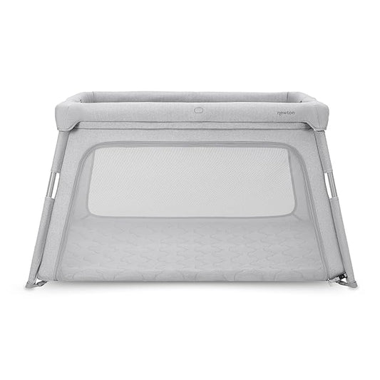 Newton Baby Deluxe Travel Crib & Play Yard | Largest in Class, Breathable, Washable Mattress, Foldable Playpen for Toddlers, Travel Bag, Grey