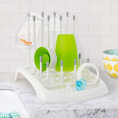 Munchkin Baby Bottle Cleaning Set with Drying Rack, Bristle Brush, and High Capacity Dishwasher Basket, 1 Pack