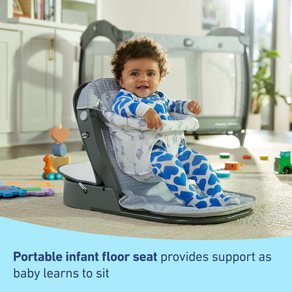 Graco® Pack ’n Play Sit ’N Grow Playard, Portable Infant Bassinet, Adjustable Seat, Built‑In Storage