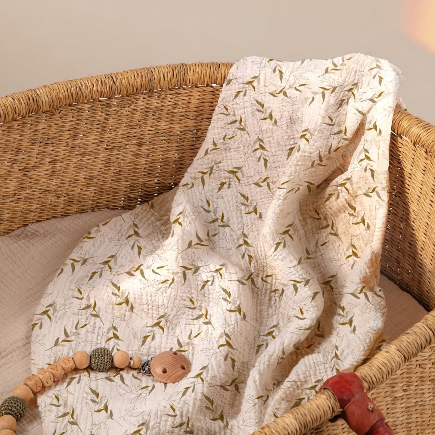 lulumoon Muslin Bassinet Sheets for Baby: Soft Bedside Sleeper Bassinet Fitted Sheets for Boys and Girls