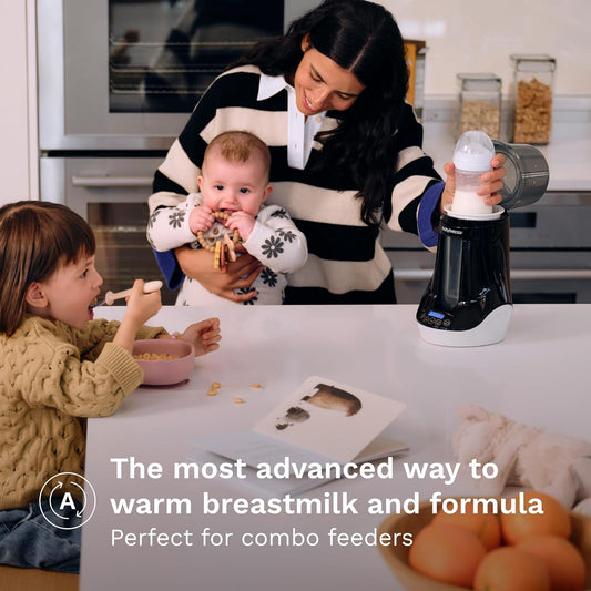 Baby Brezza Fast Baby Bottle Warmer - Baby Milk + Breastmilk Warmer Defroster – 2 Unique Temperatures for Breastmilk + Formula - Universal Fit for All Bottles, Bags + Jars