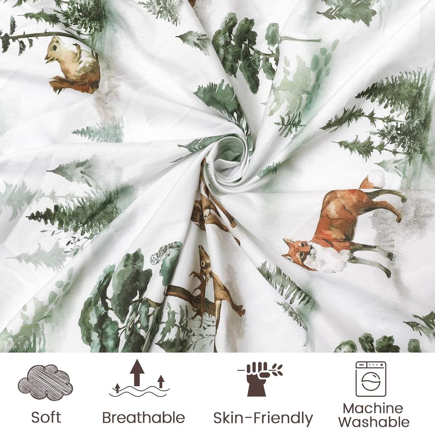 PHF 3 Pack Soft Mini Crib Sheets, Floral & Animal Pack N Play Sheets for Baby Boys Girls, No Slip Universal Fit for Pack N Play, Playard, Portable and Mini Crib Mattresses,Floral & Animal