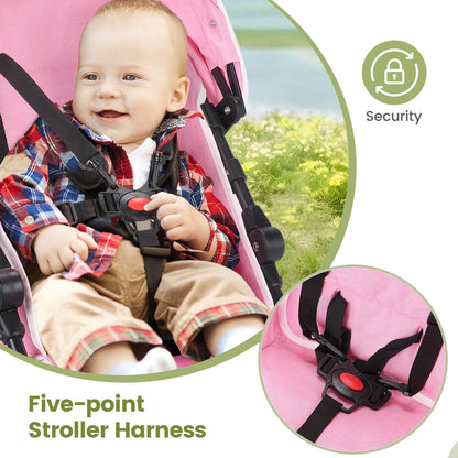 6-36M Baby Stroller, Umbrella Stroller with Foldable Pushchair with Adjustable Canopy, Folding Infant Newborn Pram Stroller with Storage Basket, Cup Holder, Suspension Wheels for Infants (Dark Grey)