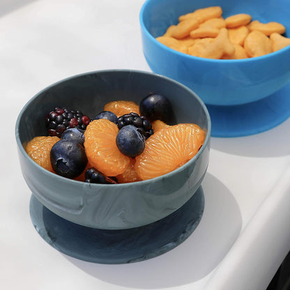 ChooMee Silicone Baby Suction Bowls | Non Slip Extra Strong Suction Base with Durable and Firm Bowl | Ideal for Infant and Toddler Baby Led Feeding | Small 2 CT