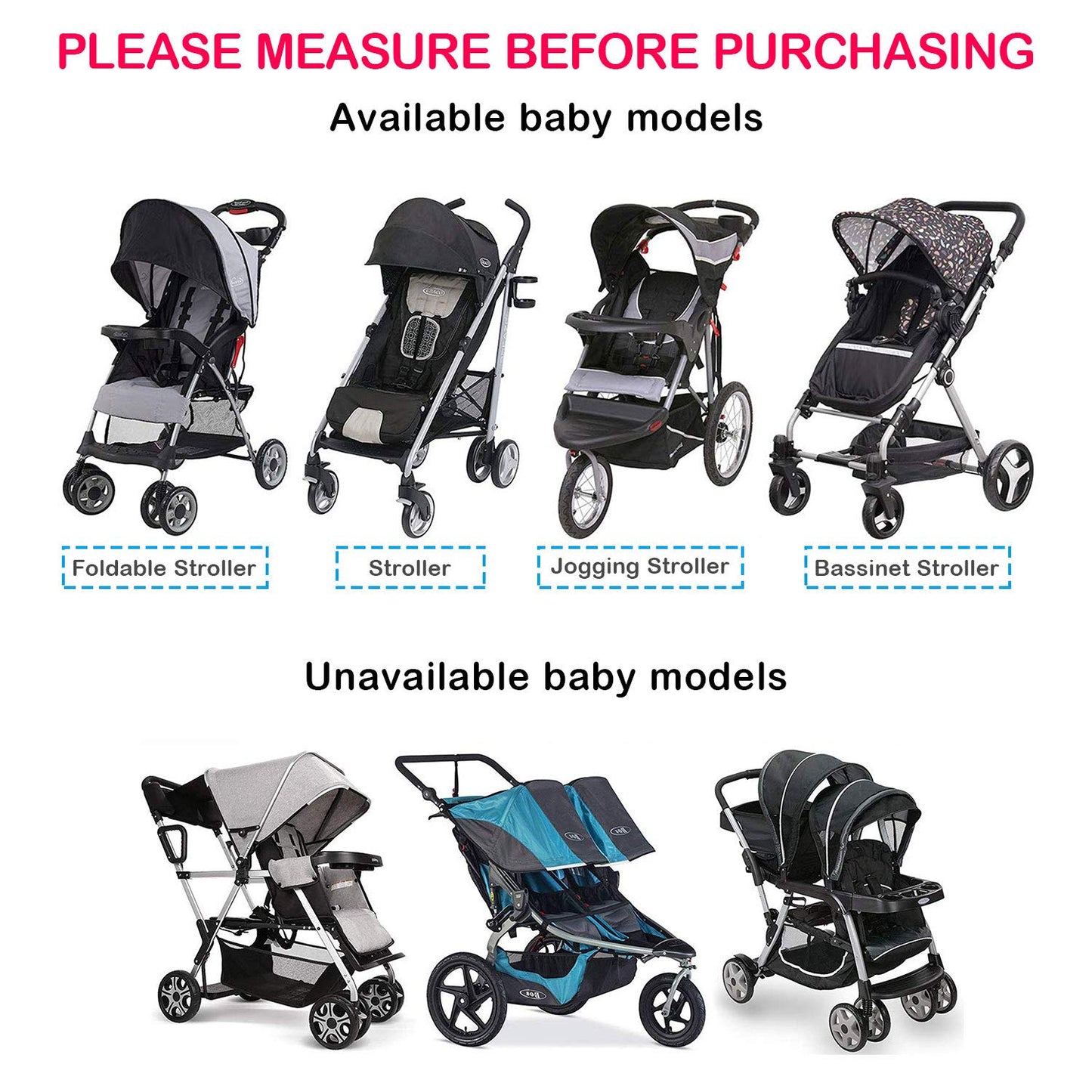 Stroller Rain Cover, Universal Baby Travel Weather Shield, Clear, Waterproof, Windproof, Breathable Ventilated, Fits Most Single Strollers, Protects from Rain, Wind, Dust and Snow