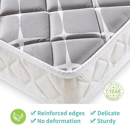 Premium Hypoallergenic Baby Crib Mattress and Toddler Mattress - 52" x 27.6" x 5" - Breathable - Firm Soft - Fits Standard Cribs and Toddler Beds