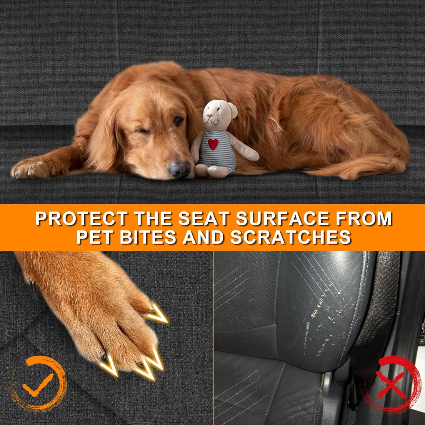 Front Seat Covers Compatible with 2000-2014 BMW 3 Series Convertible 320CI/323CI/325CI/330CI Standard, Heavy Duty Cationic Linen Fabric Seat Protector