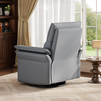GarveeHome Power Recliner Chair, 270° Swivel Rocking Glider with USB Charging Port, Chenille Upholstered Fabric, Ergonomic Modern Nursery Chair for Living Room, Bedroom, Nursery (Beige)