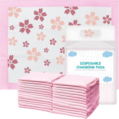 Disposable Changing Pads for Baby 13 x 17 Inches Disposable Underpads Incontinence Bed Pads with High Absorbent Leak-Proof Design Waterproof Under for Newborn Adults (25 Pack)