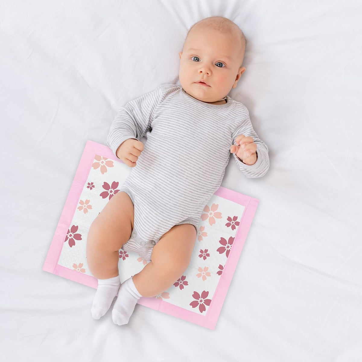 Disposable Changing Pads for Baby 13 x 17 Inches Disposable Underpads Incontinence Bed Pads with High Absorbent Leak-Proof Design Waterproof Under for Newborn Adults (25 Pack)