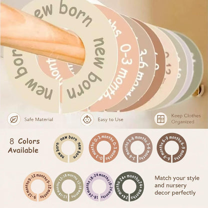 12 Pcs Baby Closet Dividers, Double-Sided Baby Size Closet Dividers