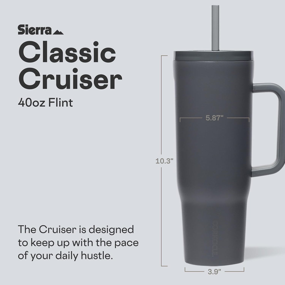 Cruiser Tumbler 40 oz Triple Insulated, Gloss Powder Blue