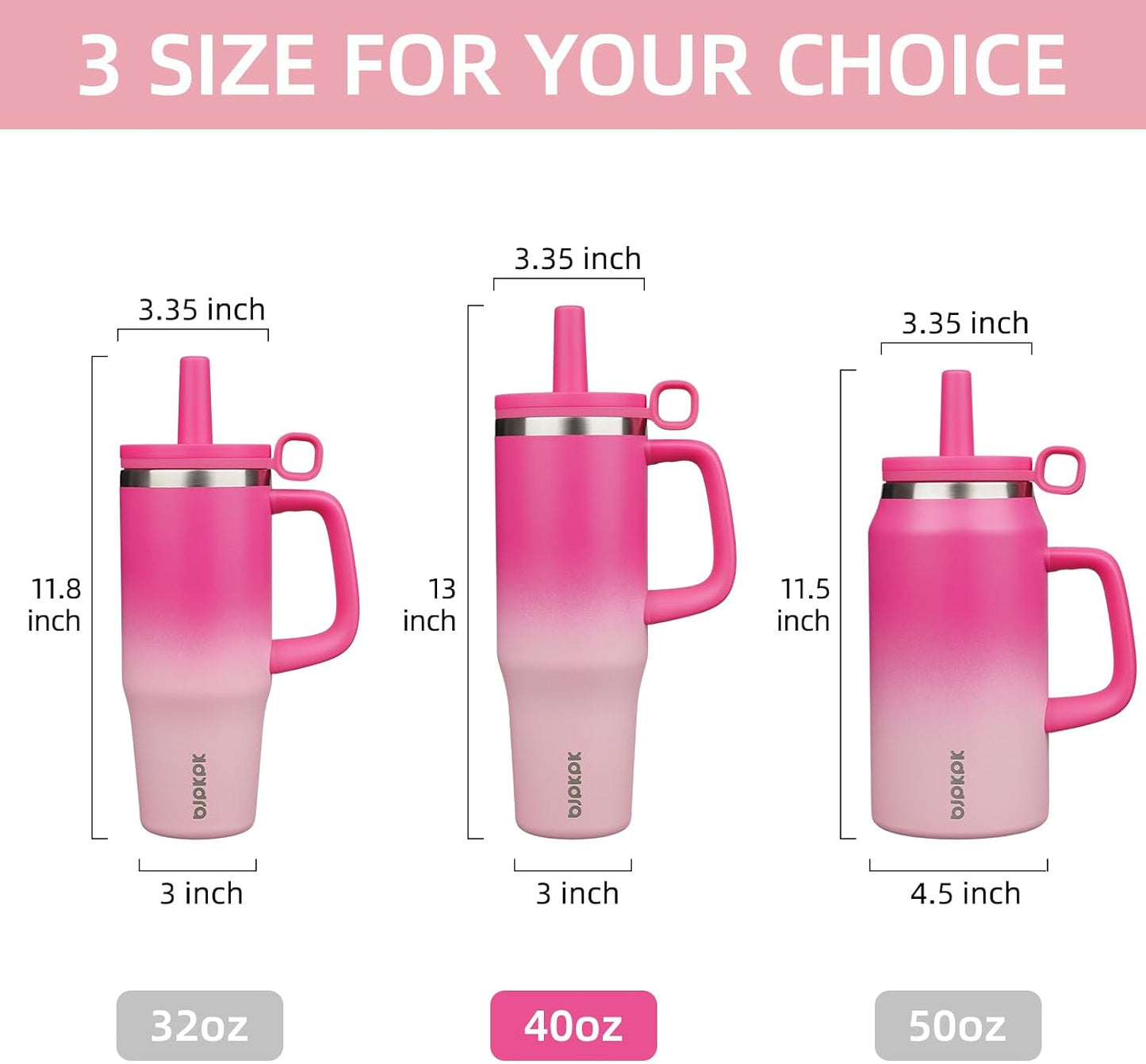 32 oz Insulated Tumbler with Handle, Straw & Lid, Stainless Steel | Leak Proof, Travel, Thermal, Double Wall Vacuum, Keeps Hot/Cold, Spill Proof, BPA Free, Dishwasher Safe, Camping, Navy Blue