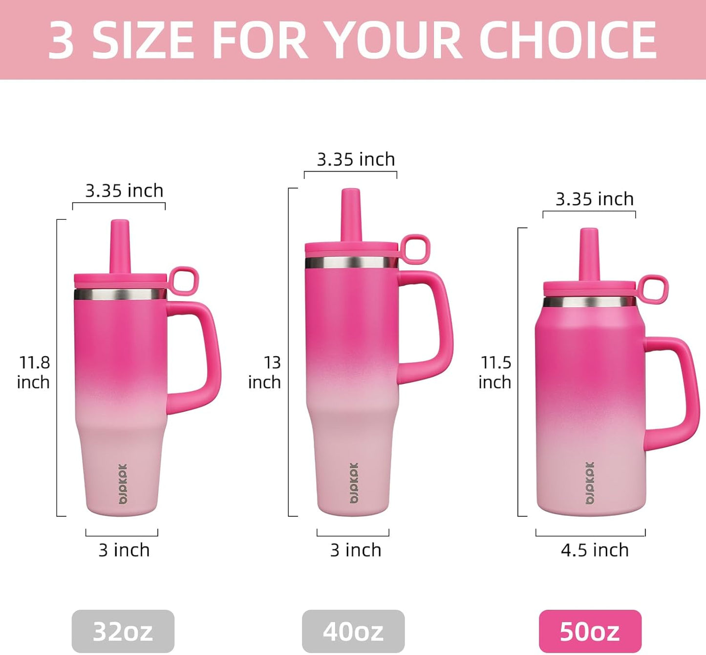 32 oz Insulated Tumbler with Handle, Straw & Lid, Stainless Steel | Leak Proof, Travel, Thermal, Double Wall Vacuum, Keeps Hot/Cold, Spill Proof, BPA Free, Dishwasher Safe, Camping, Navy Blue