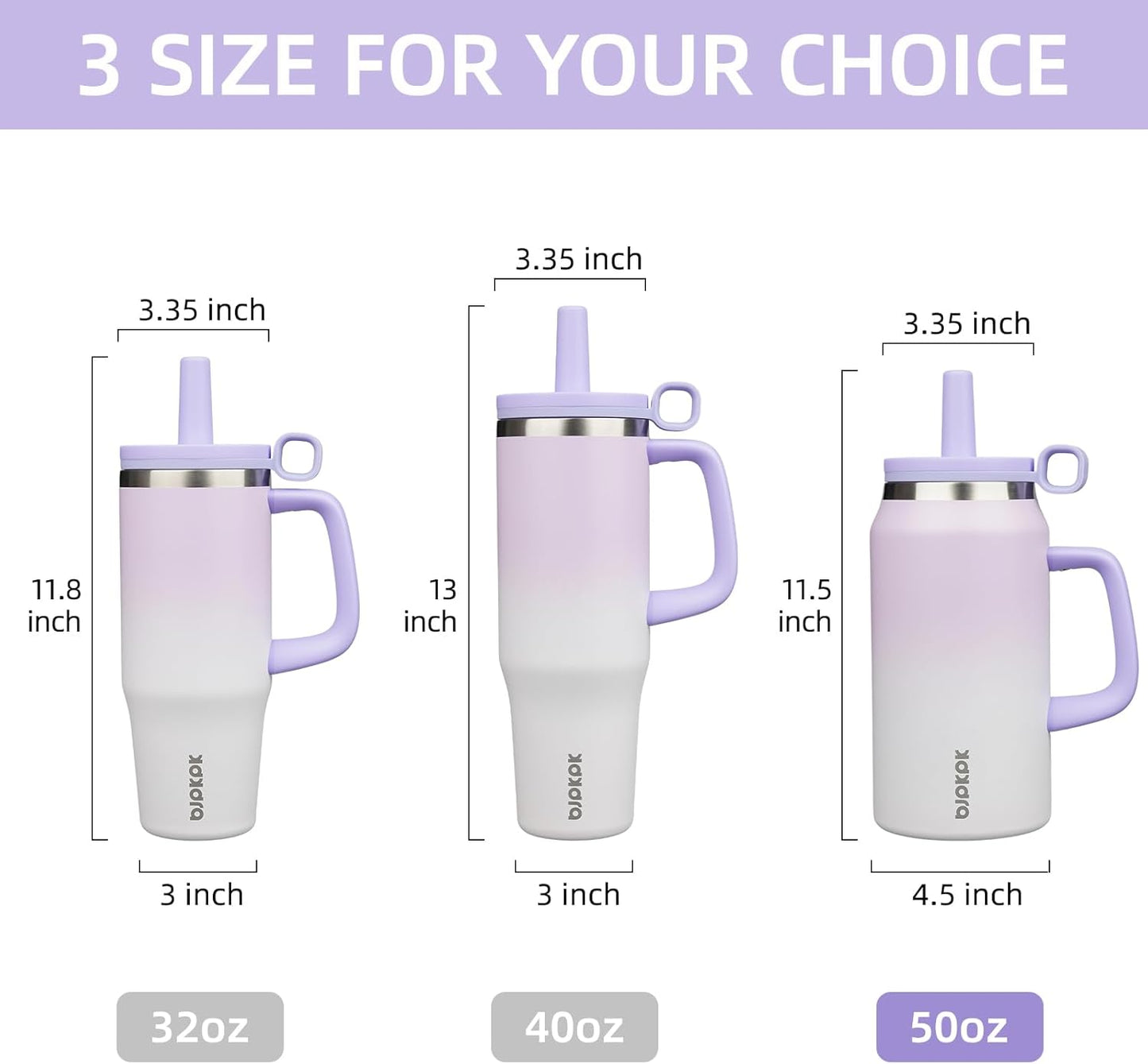 32 oz Insulated Tumbler with Handle, Straw & Lid, Stainless Steel | Leak Proof, Travel, Thermal, Double Wall Vacuum, Keeps Hot/Cold, Spill Proof, BPA Free, Dishwasher Safe, Camping, Navy Blue