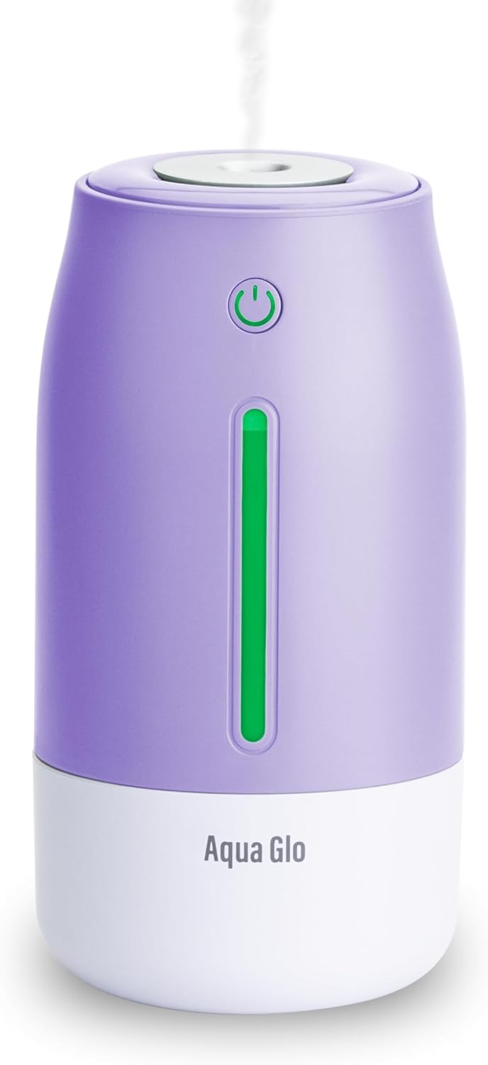 Aqua Glo Personal, Portable Humidifiers for Bedroom, Lavender