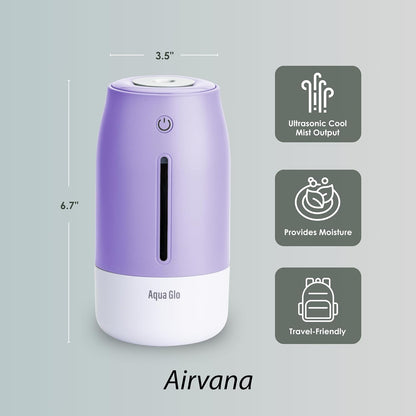 Aqua Glo Personal, Portable Humidifiers for Bedroom, Lavender
