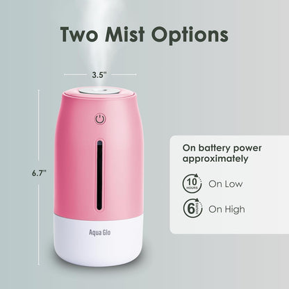 Aqua Glo Personal, Portable Humidifiers for Bedroom, Lavender
