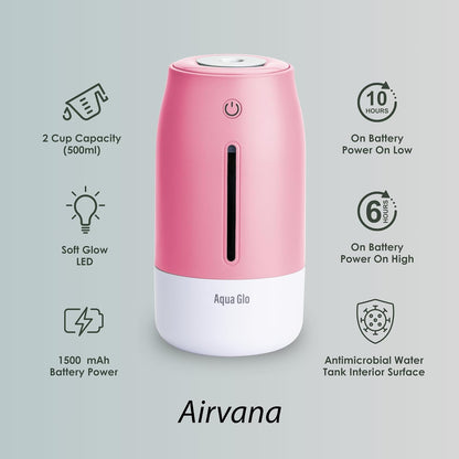 Aqua Glo Personal, Portable Humidifiers for Bedroom, Lavender