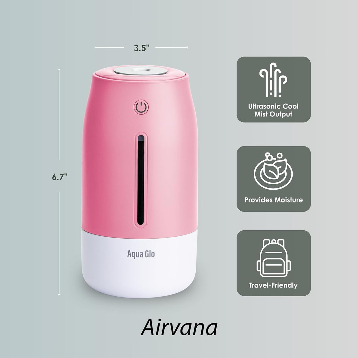 Aqua Glo Personal, Portable Humidifiers for Bedroom, Lavender