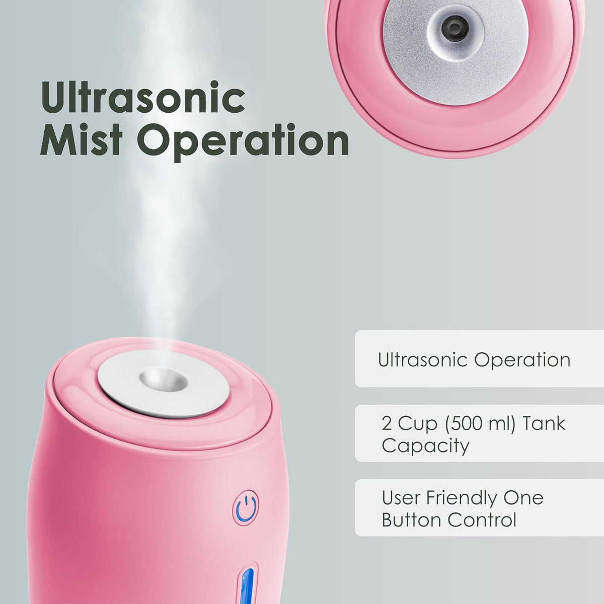 Aqua Glo Personal, Portable Humidifiers for Bedroom, Lavender