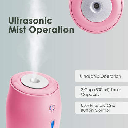Aqua Glo Personal, Portable Humidifiers for Bedroom, Lavender