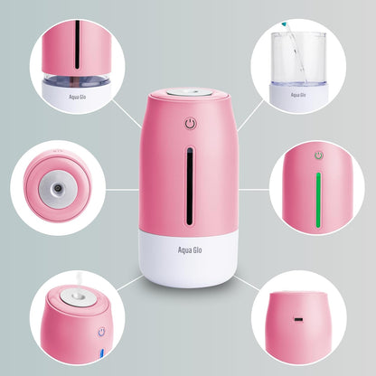 Aqua Glo Personal, Portable Humidifiers for Bedroom, Lavender