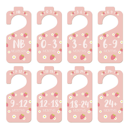 8pcs Baby Closet Dividers, Wooden Baby Clothes Organizer Double Sided Nursery Closet Dividers for Babies Boy Girl Wardrobe Organization