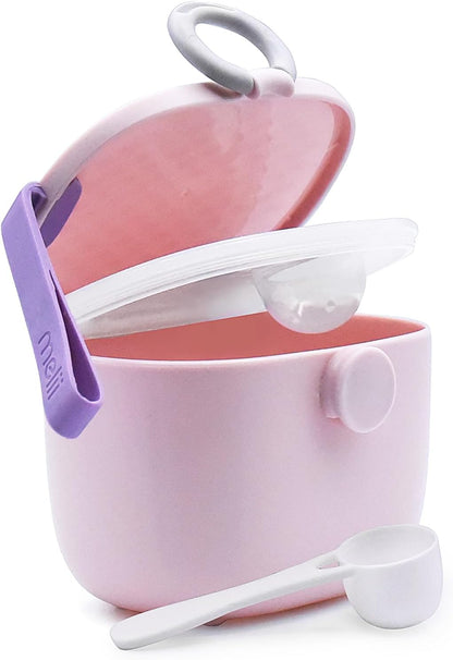 Baby Formula Storage Container with Integrated Scoop, Airtight, Leakproof, Portable with Handle, 400ml / 13.5oz Capacity, Blue