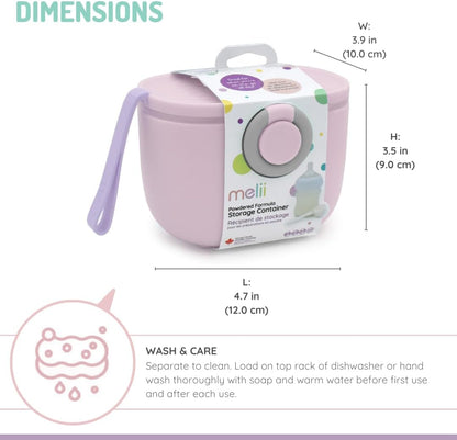 Baby Formula Storage Container with Integrated Scoop, Airtight, Leakproof, Portable with Handle, 400ml / 13.5oz Capacity, Blue
