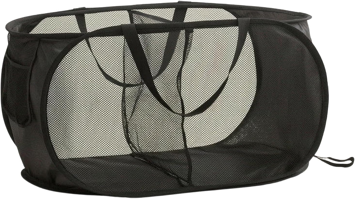 Collapsible Divided Laundry Hamper - Large Capacity Breathable Mesh Laundry Basket with Handles, Home Sorting Storage Bin,Large 31.5"x14"x14"