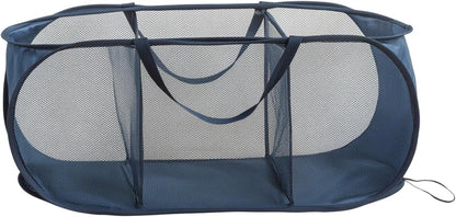 Collapsible Divided Laundry Hamper - Large Capacity Breathable Mesh Laundry Basket with Handles, Home Sorting Storage Bin,Large 31.5"x14"x14"