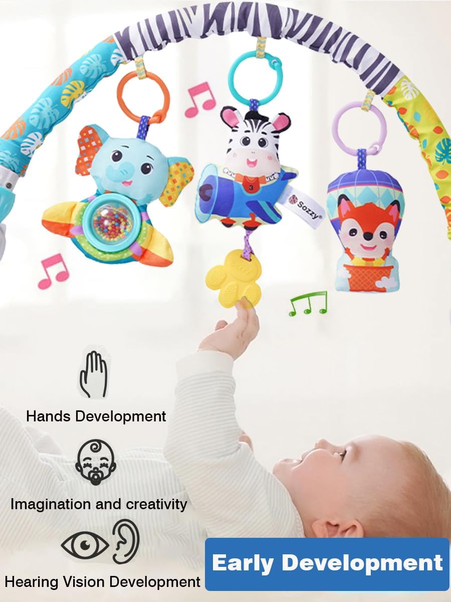 Baby Stroller Arch Toys, Car Seat Toys,Bouncer Toy Bar/Mobile for Bassinet,Adjustable Baby Hanging Toys Fit for Crib Bed,Stroller,Car Seat.S-19(Crab)